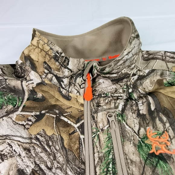 RealTree Xtra Camo Jacket Adult 2XL Softshell Full Zip Fleece Lined Hunting - Picture 3 of 14